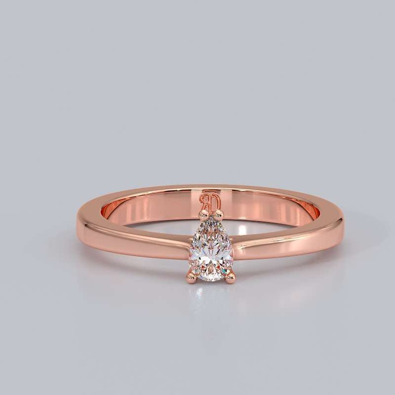 Mystic - 14k White & Rose Gold 1.5 Carat Pear Shape Halo Natural Diamond  Engagement Ring @ $4550