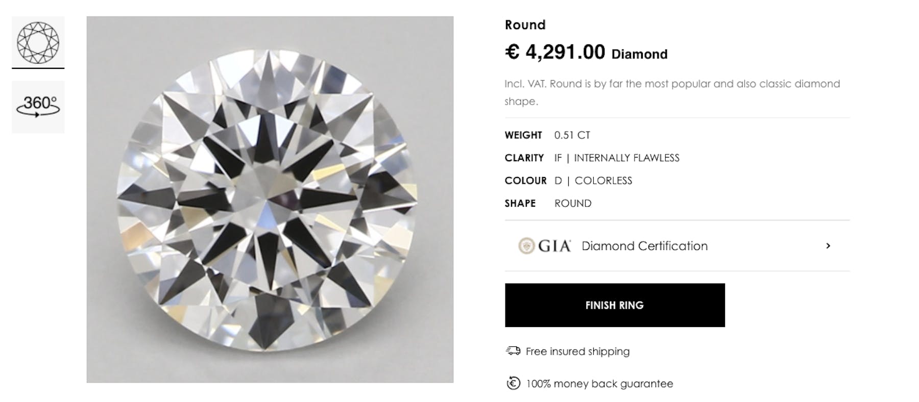 My Diamond Ring Diamon Guide 4cs Diamond Criteria The Cut of a diamond Round Diamond 2
