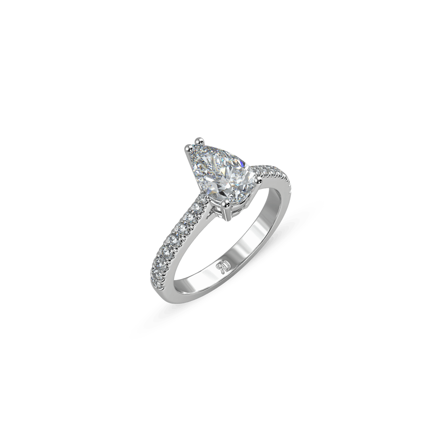 Paris Pavé Pear White Dia 1