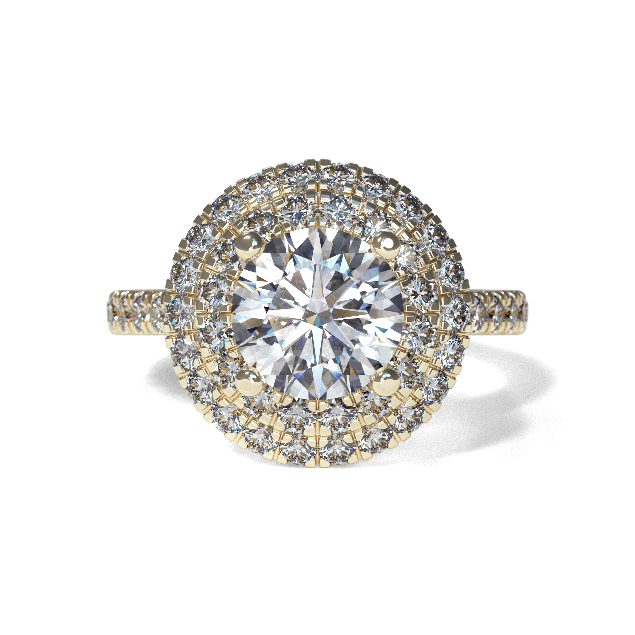 Ring Setting St. Tropez doublepavé round My Diamond Ring®
