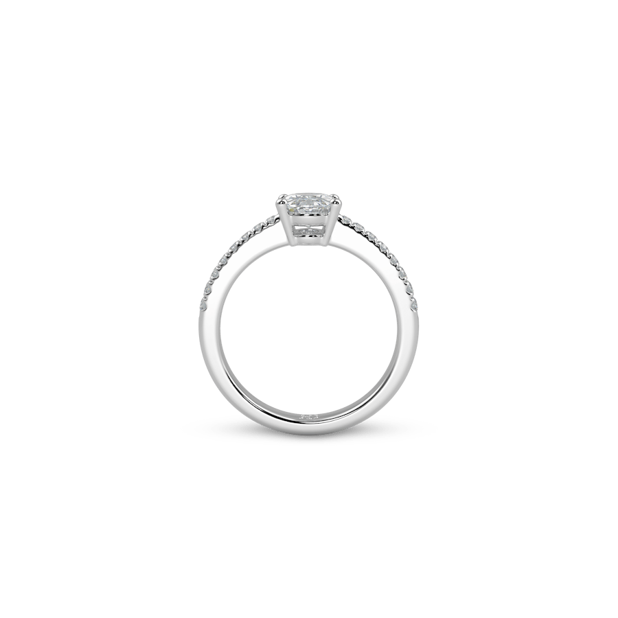 Rome Pavé Oval White Dia 4