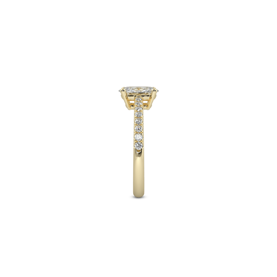 Rome Pavé Oval White Dia 8