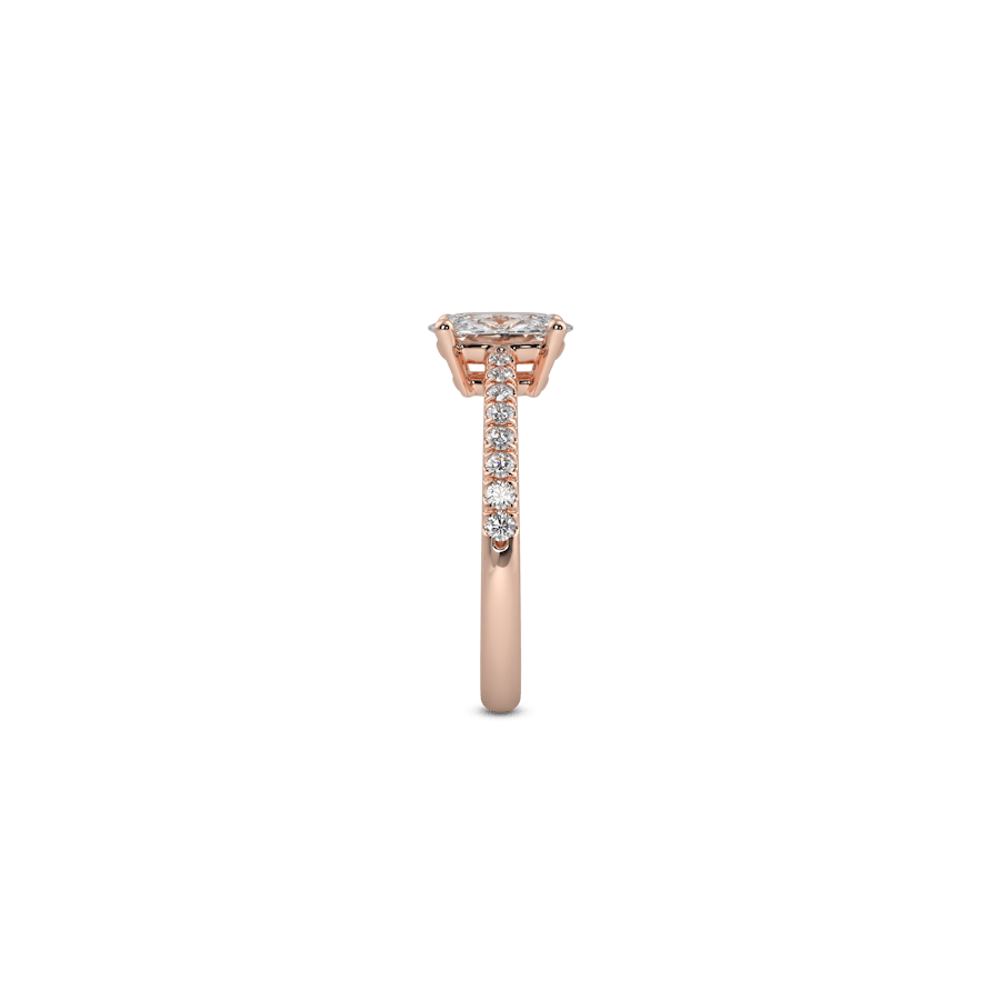 Rome Pavé Oval White Dia 9