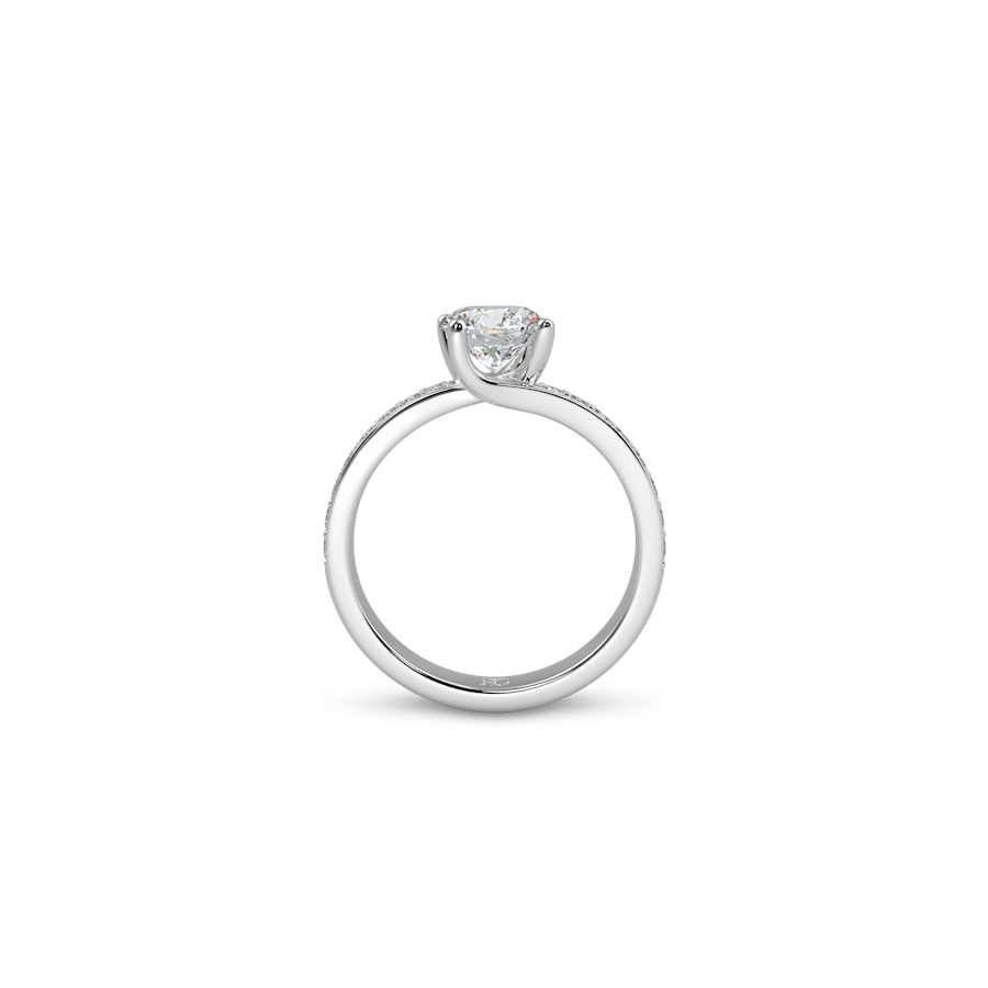 Santorini Pavé Round White Dia 4