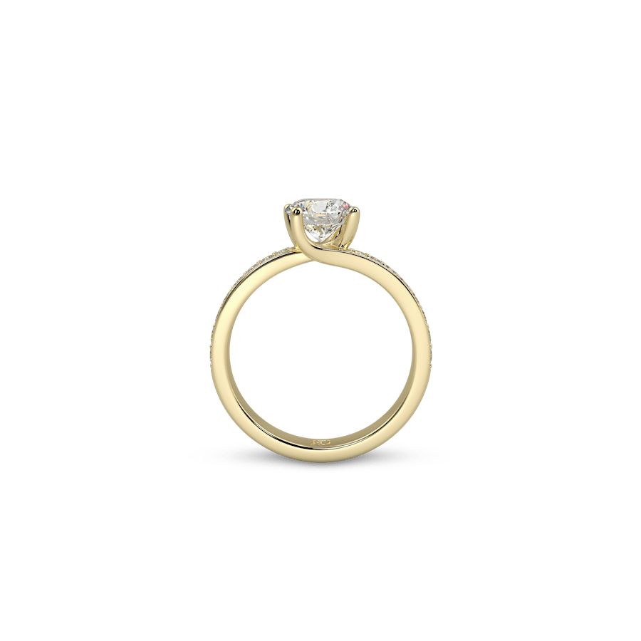 Santorini Pavé Round White Dia 5