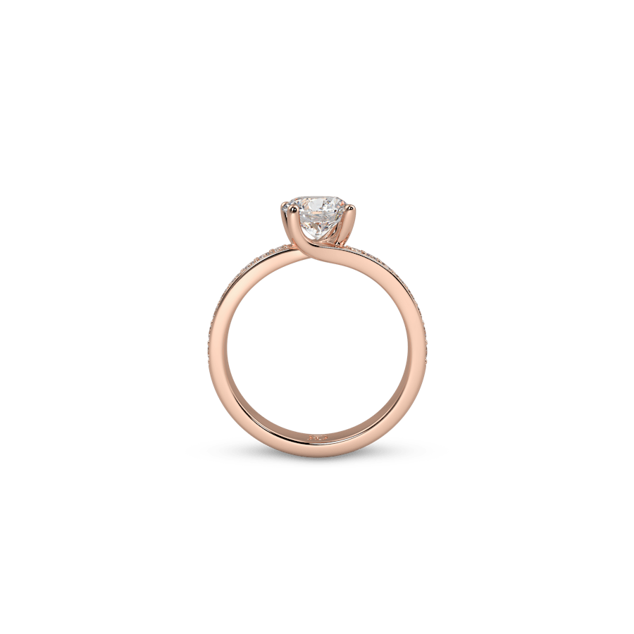 Santorini Pavé Round White Dia 6