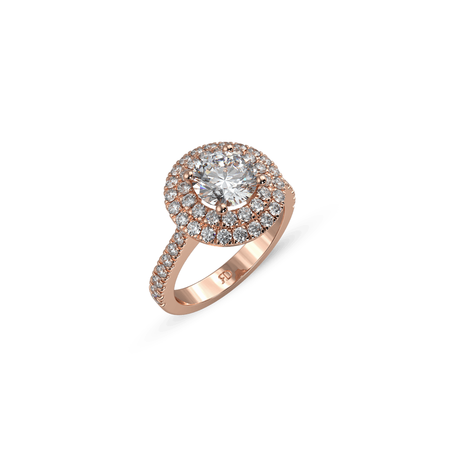 St Tropez Double Pavé Round White Dia 3