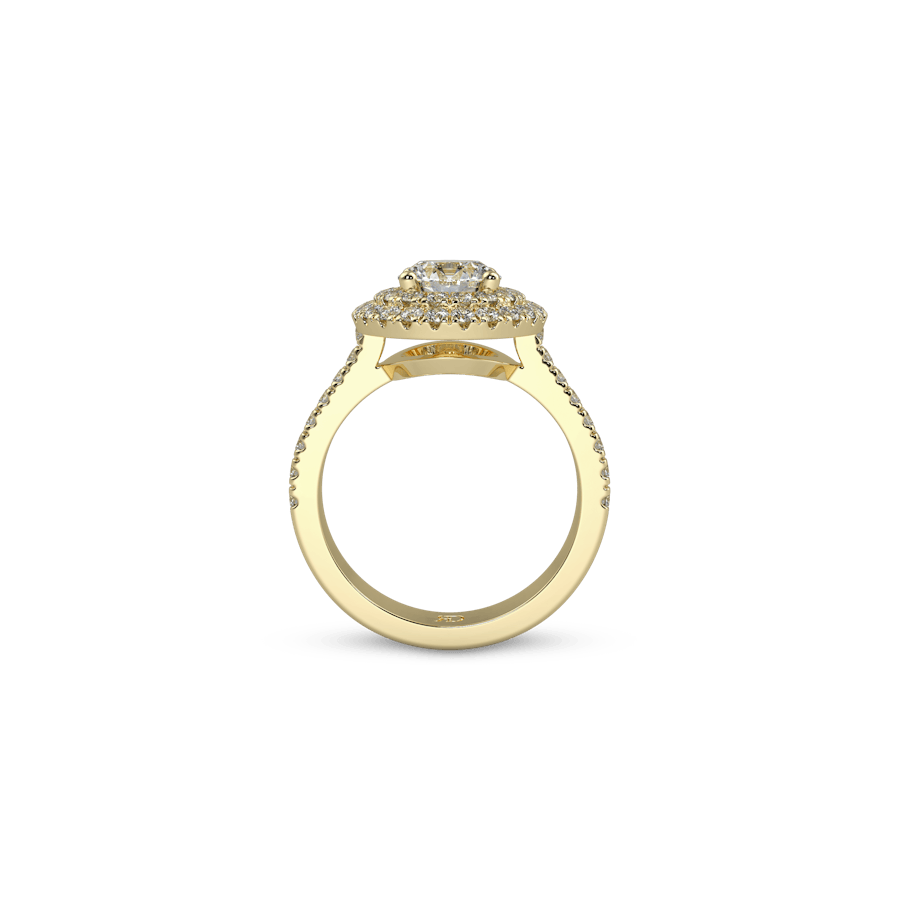 St Tropez Double Pavé Round White Dia 5