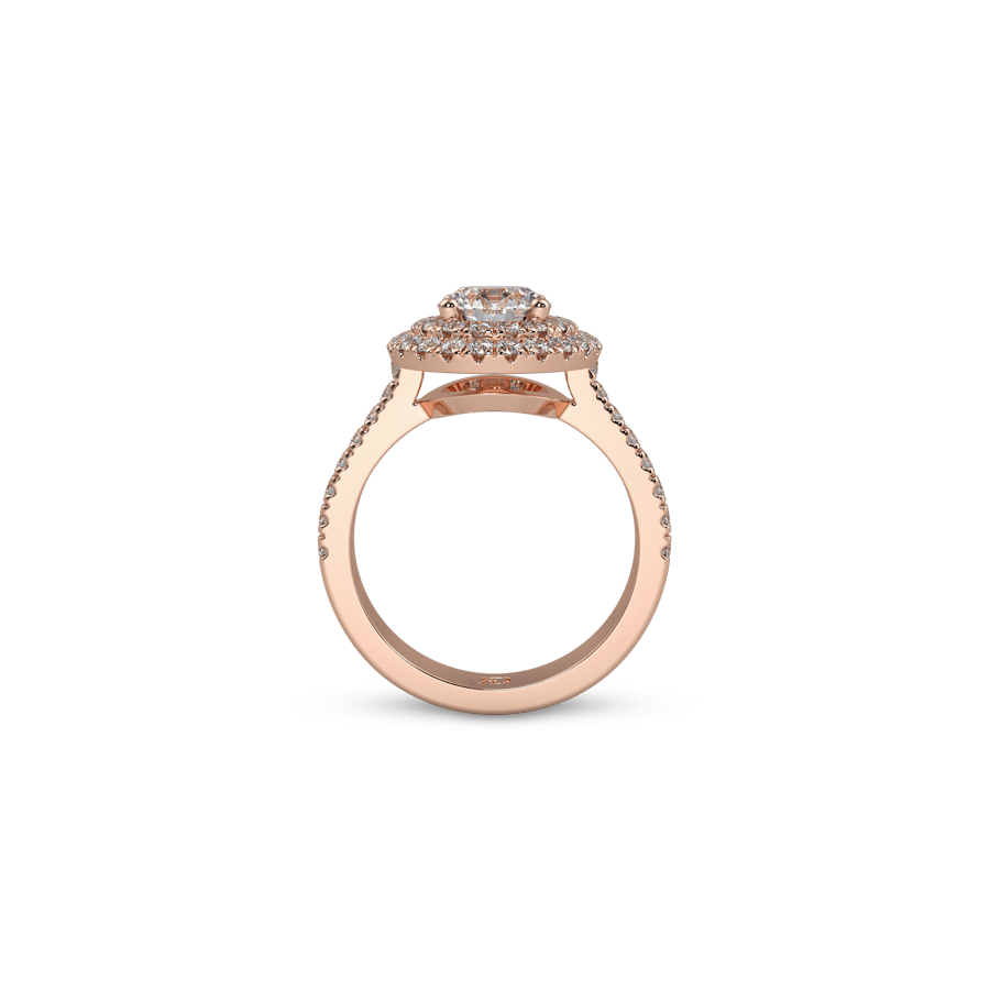 St Tropez Double Pavé Round White Dia 6