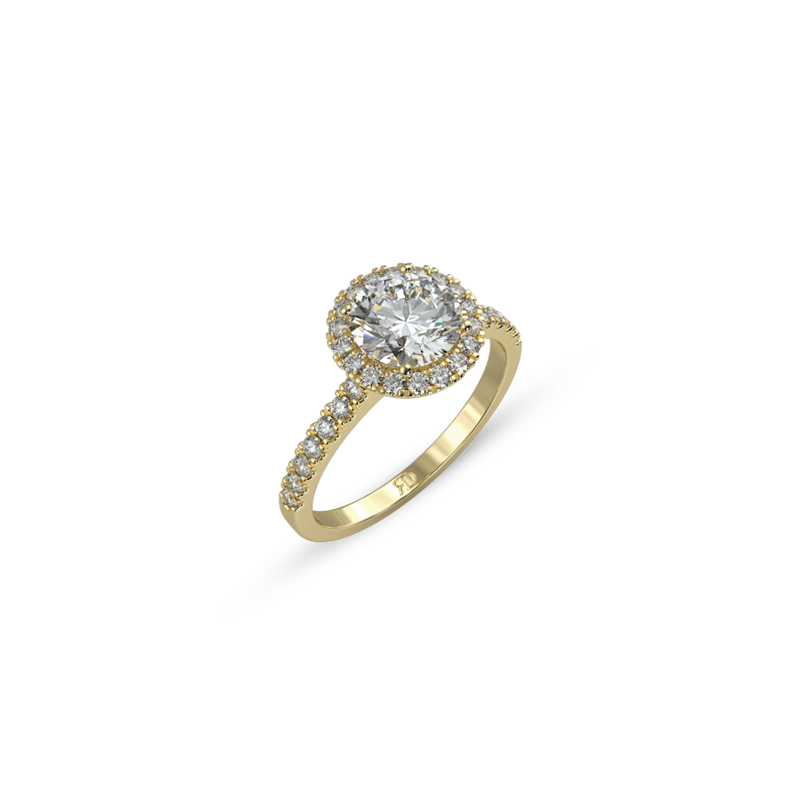 Stack Full Pavé Round White Dia 2