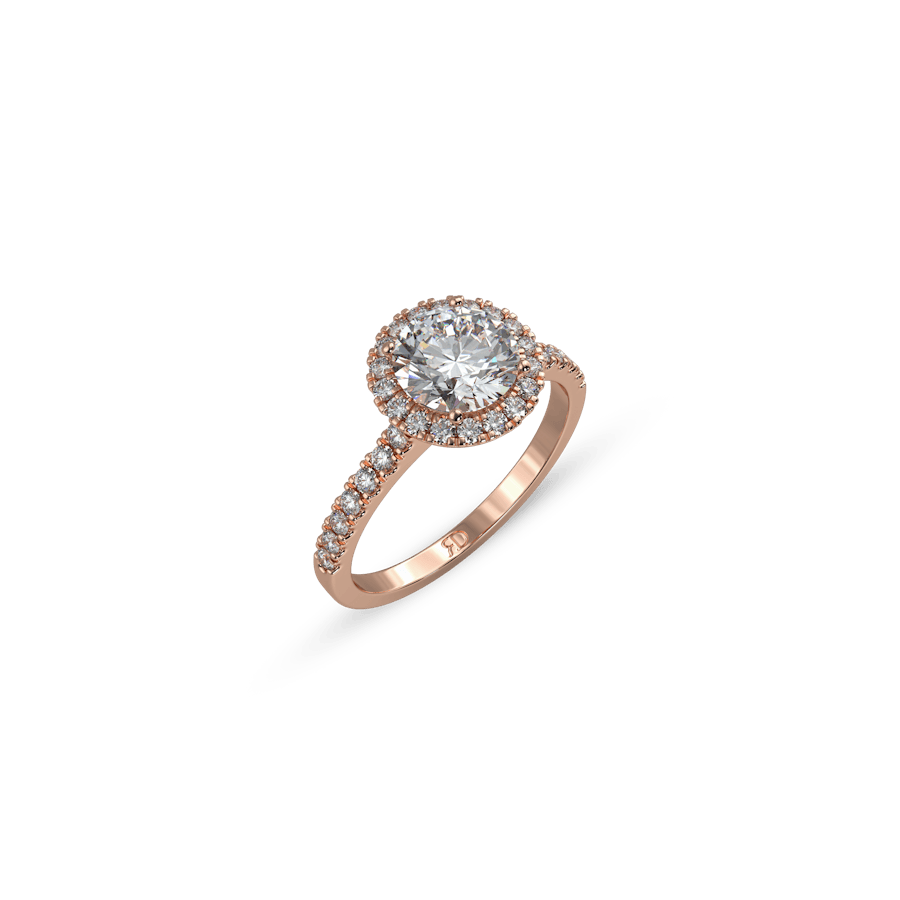 Stack Full Pavé Round White Dia 3