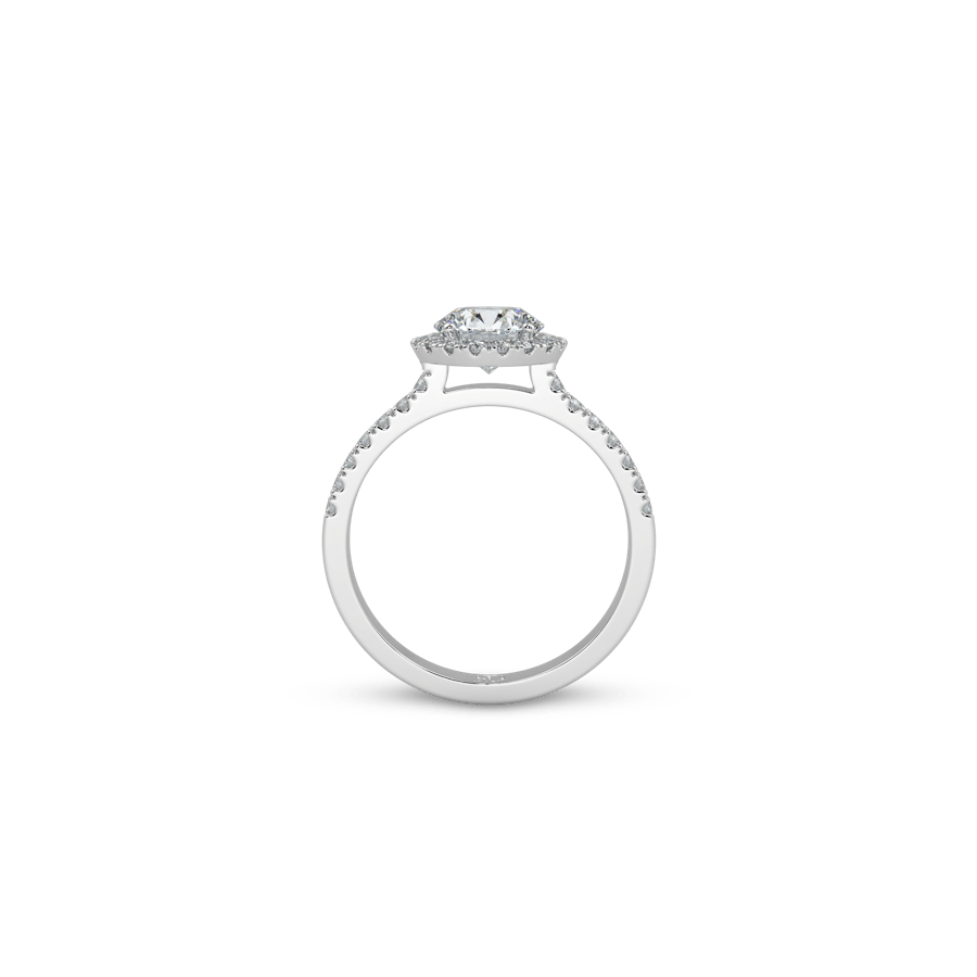 Stack Full Pavé Round White Dia 4