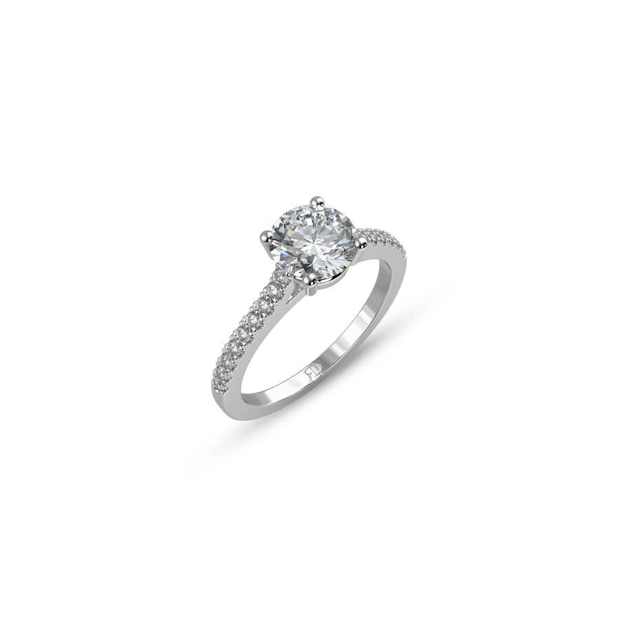 Stack Pavé Round White Dia 1