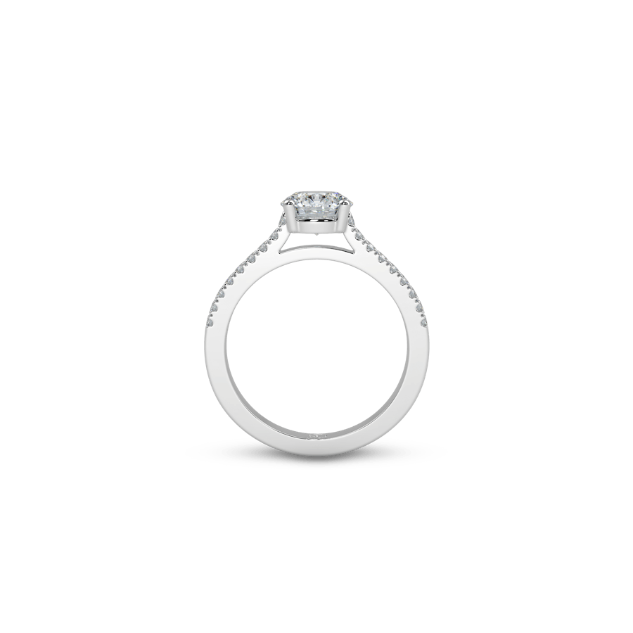 Stack Pavé Round White Dia 4