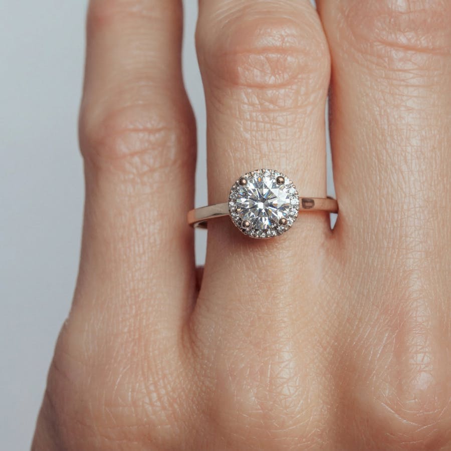 Stack crown pavé round hand alone PG