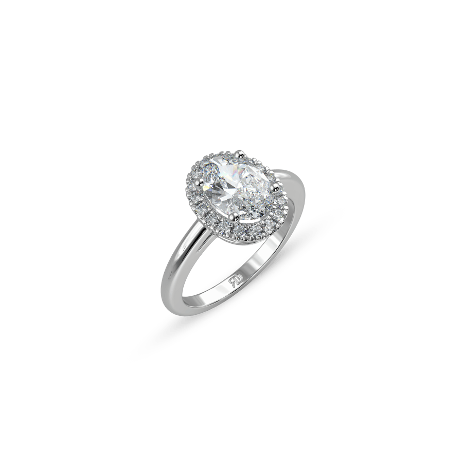 Venice Crown Pavé Oval White Dia 1