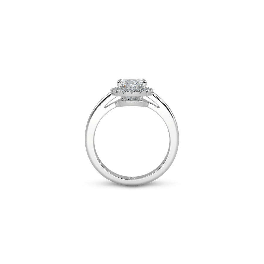 Venice Crown Pavé Oval White Dia 4