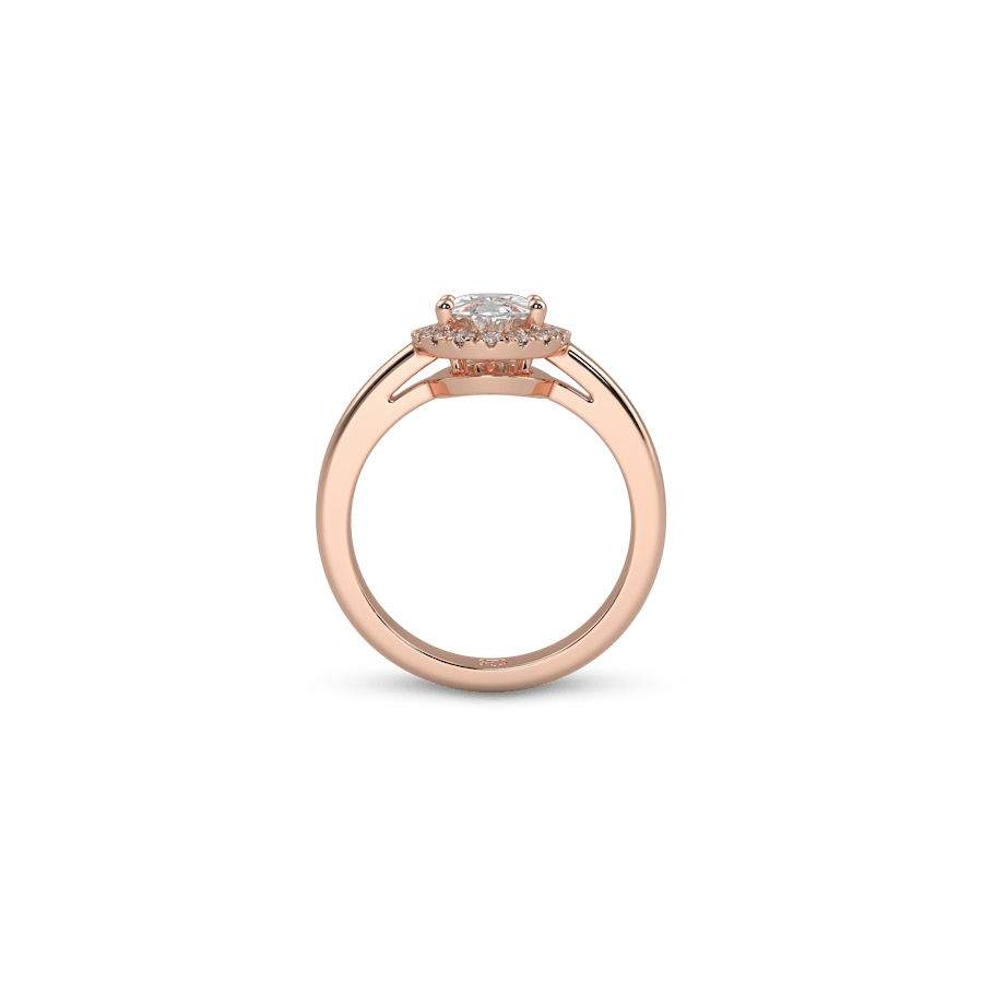 Venice Crown Pavé Oval White Dia 6