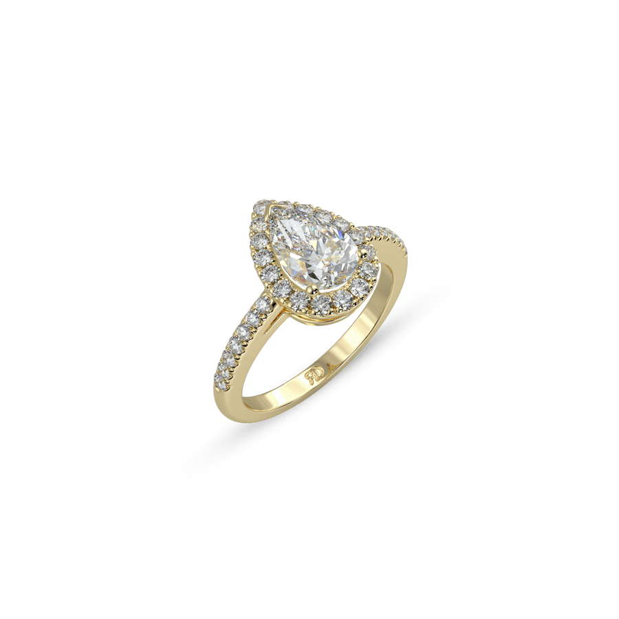 Venice Full Pavé Pear White Dia 2