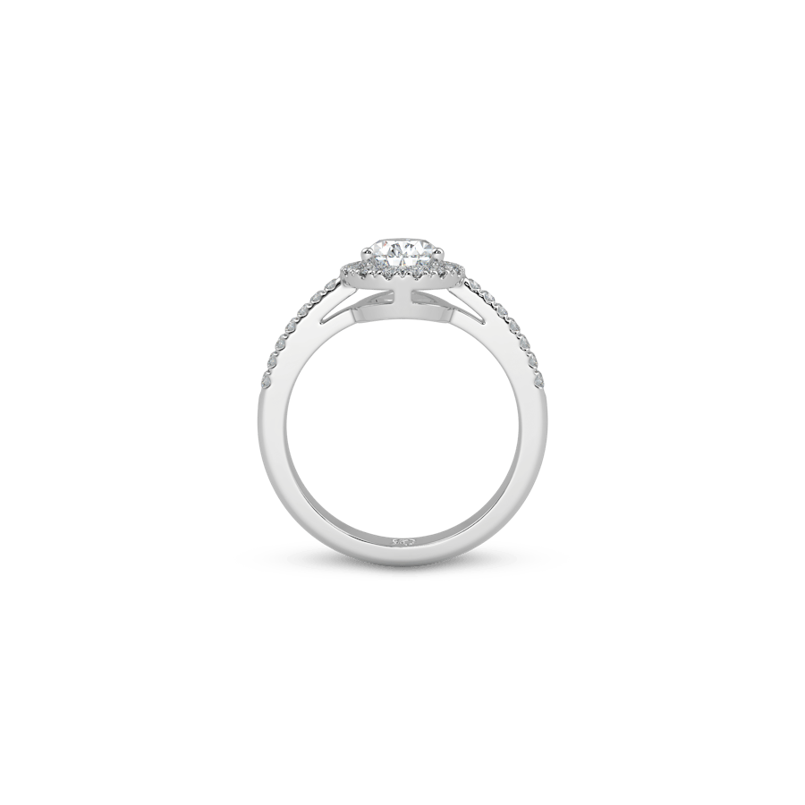 Venice Full Pavé Pear White Dia 4