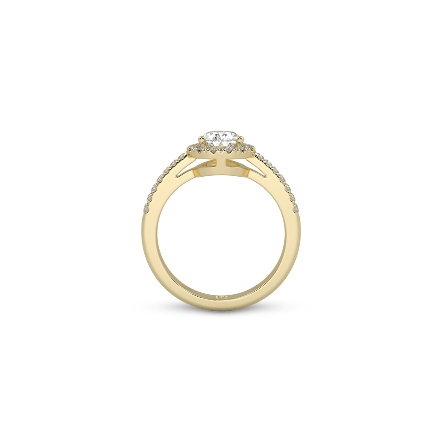 Venice Full Pavé Pear White Dia 5