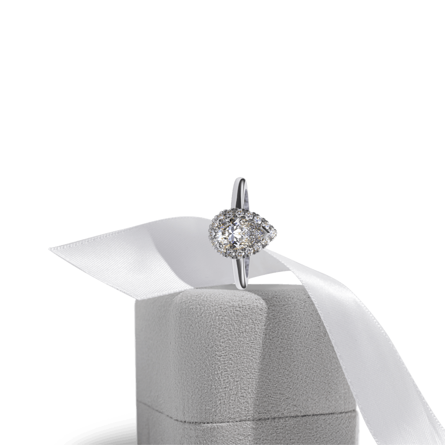 Venice crown pavé pear WG