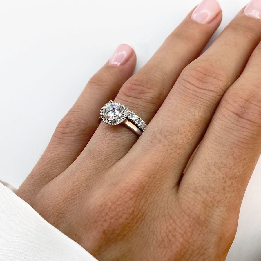 Stack crown pave memory 2 square