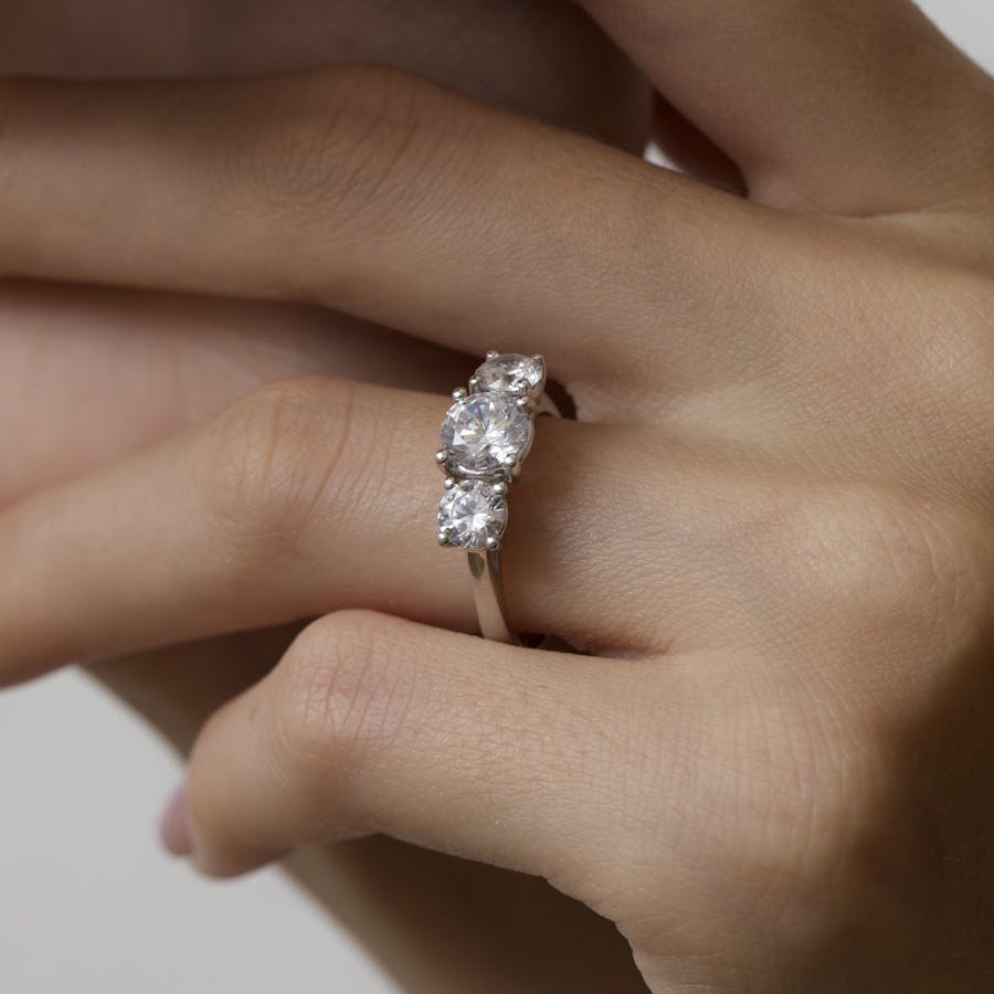 Trilogy engagement ring
